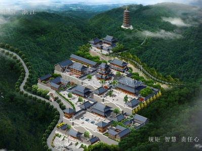 金寨龙王寺古建规划设计布局图